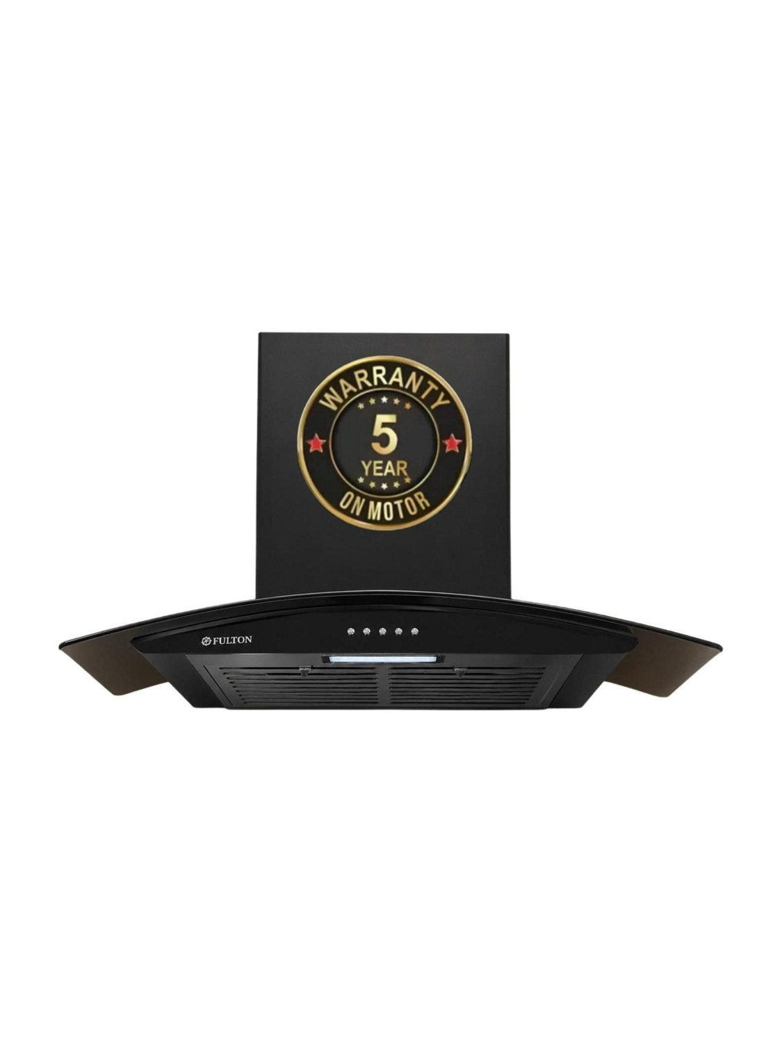 FULTON SILENT PRO PB 60 1450 CMH 60 cm Slim Curve Chimney, Black - Image 1