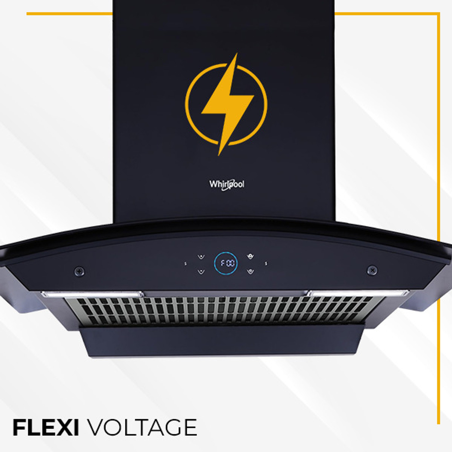 Image of Whirlpool SMARTSENSE ZEN CGFL 604 HAC BLDC BK HOOD 1425 CMH 60 cm Curved Glass 60 cm | BLDC Motor| Smart-Sense Speed Control |Heat Autoclean| Gesture Control|Filterless| Powerful Suction | Low Noise Auto Clean Chimney (Wall Mounted, Black)