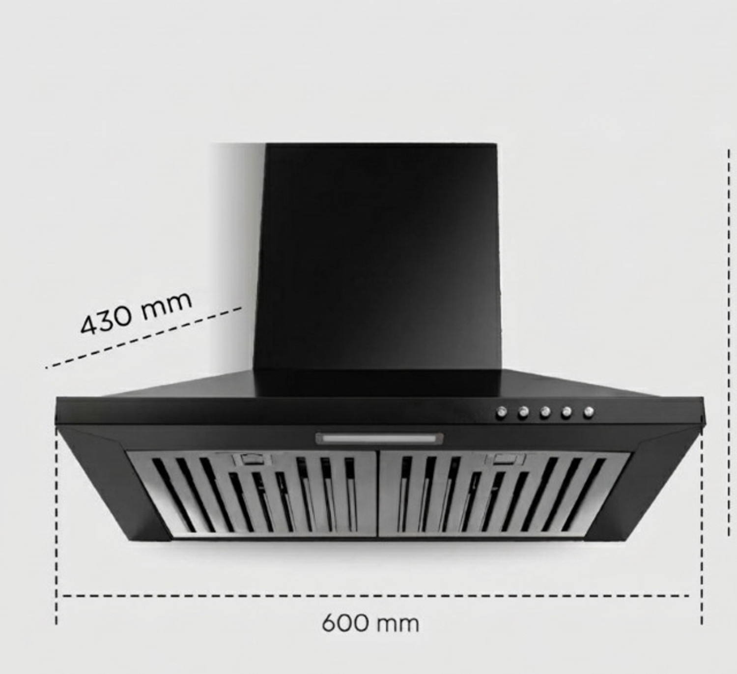 Image of Ashish Blackchimney 1250 CMH 90 cm Auto Clean Chimney (Wall Mounted, Black)