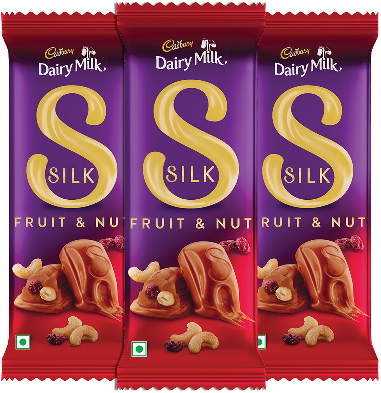Image of Cadbury Silk Roast Almond Chocolate & Dairy Milk Silk Chocolate Bar Bar (2 x 104 g)