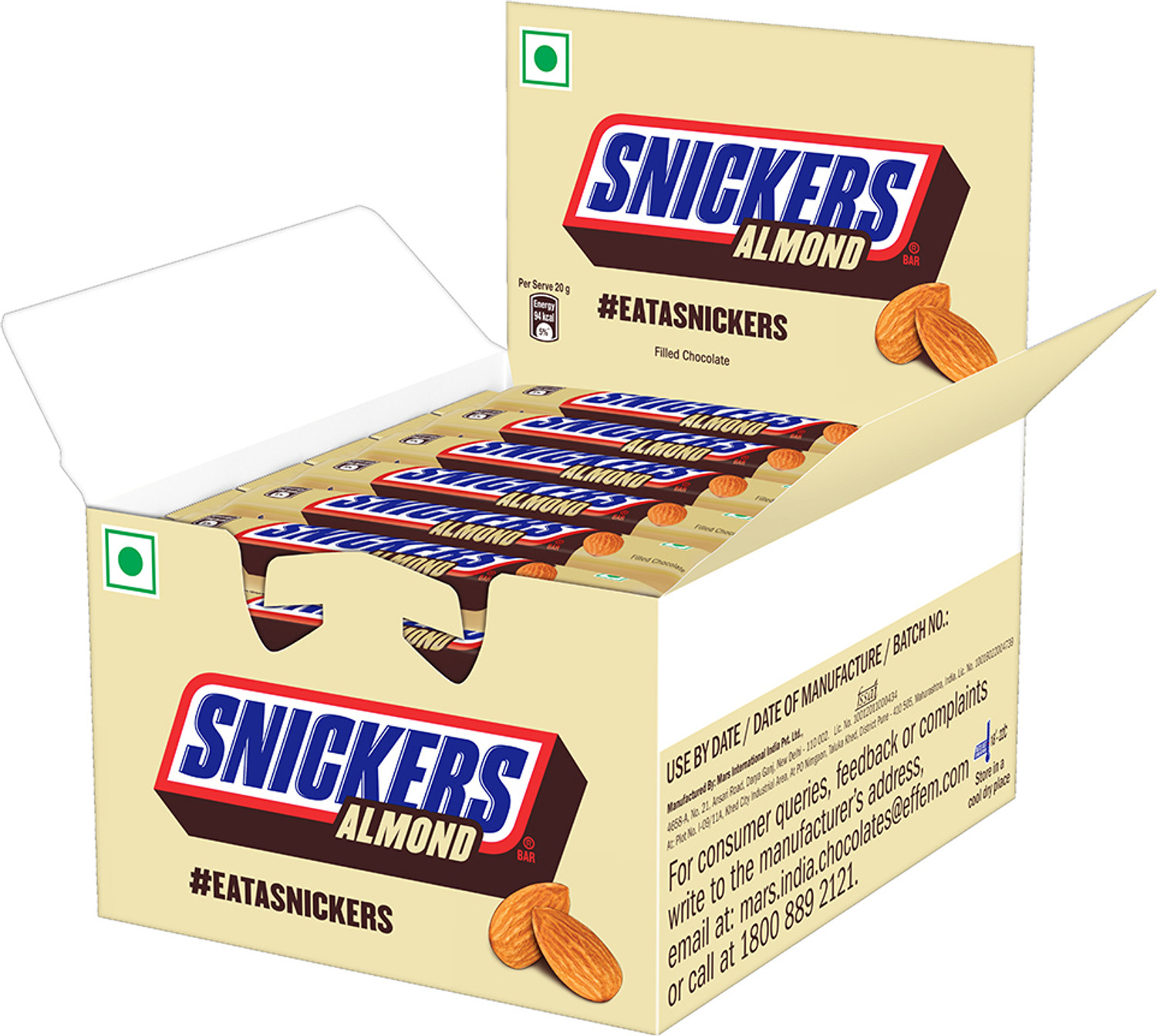Image of Yogabar Protein Minis 4g Protein|24 Bars|Choco Peanut Butter|Dark Chocolate|Gluten free Bar (480 g)