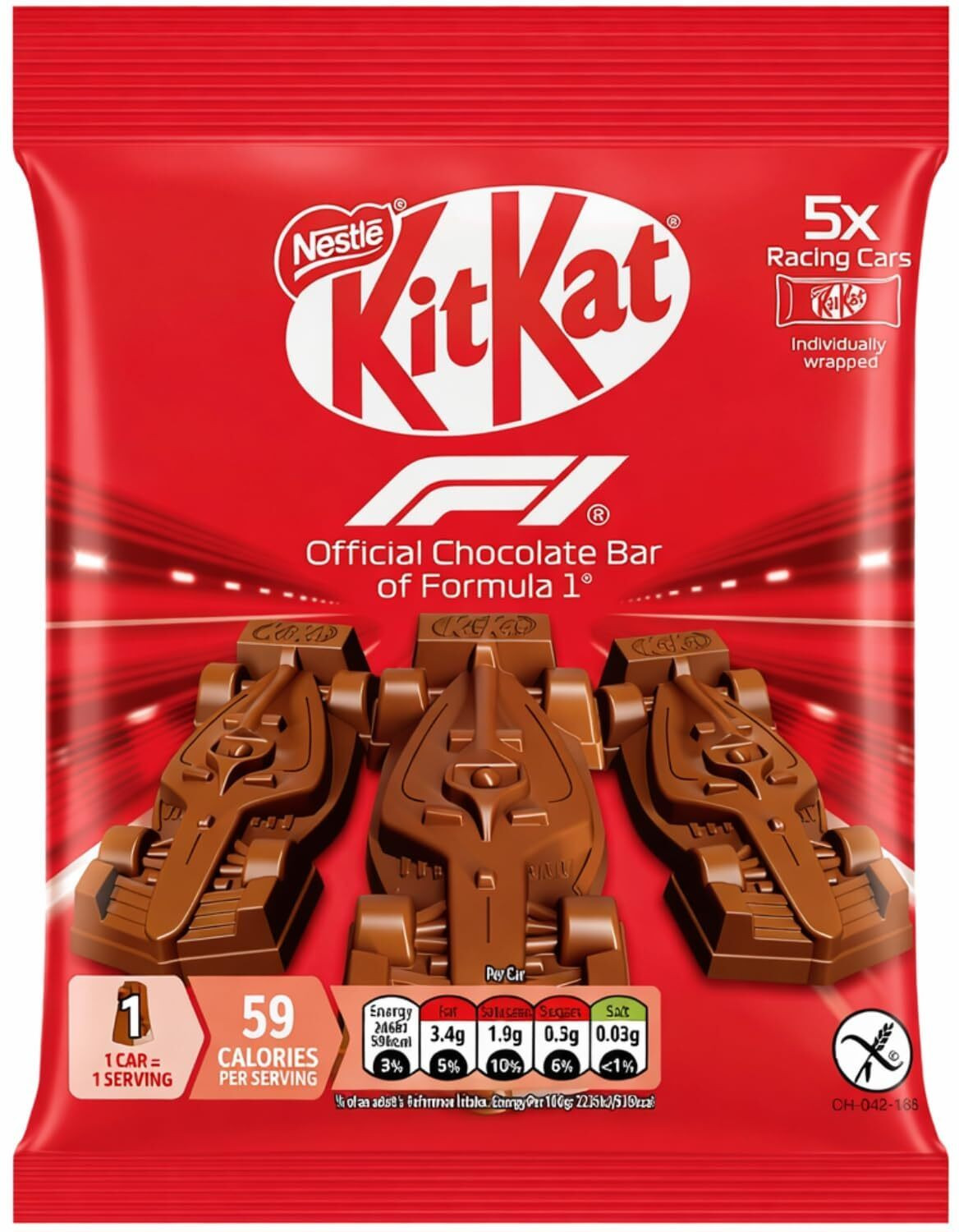 Nestle Kitkat F1 Racing Cars Milk Chocolate Bar (5g x 11) - Image 1