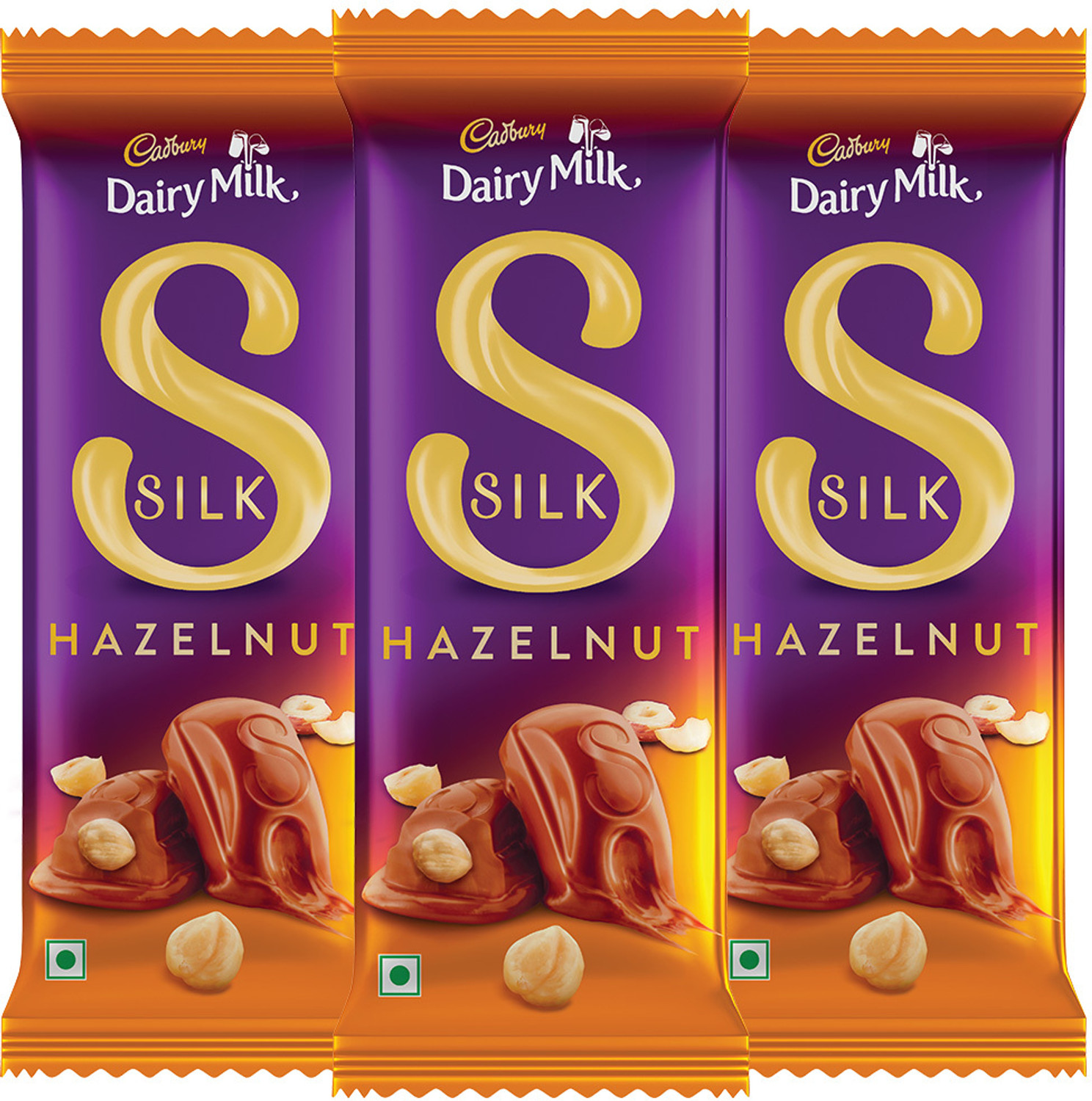 Image of Cadbury Silk Roast Almond Chocolate & Dairy Milk Silk Chocolate Bar Bar (2 x 104 g)