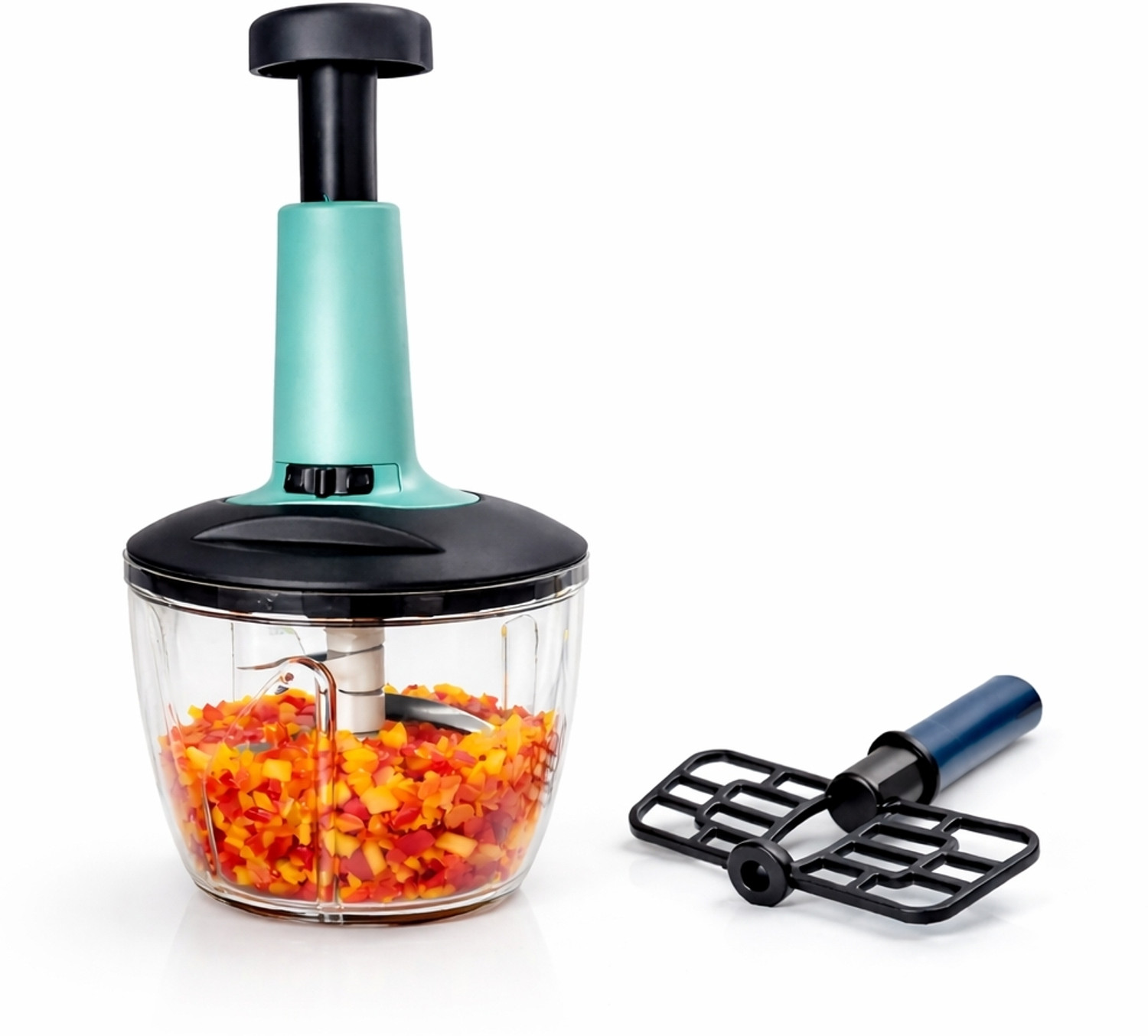 Image of Laksh Premium Quality Vegetable Chopper with 6 Sharp Stainless Steel Blades - Vegetable & Fruit Chopper (1 Chopper)