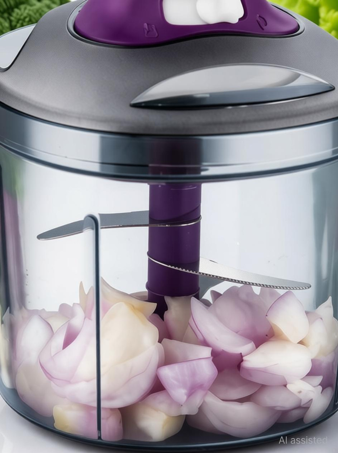 Image of Housenest 1000 ML Push Vegetable Chopper With Powerful Blades For Vegetable & Fruit Vegetable & Fruit Chopper (1 chopper)