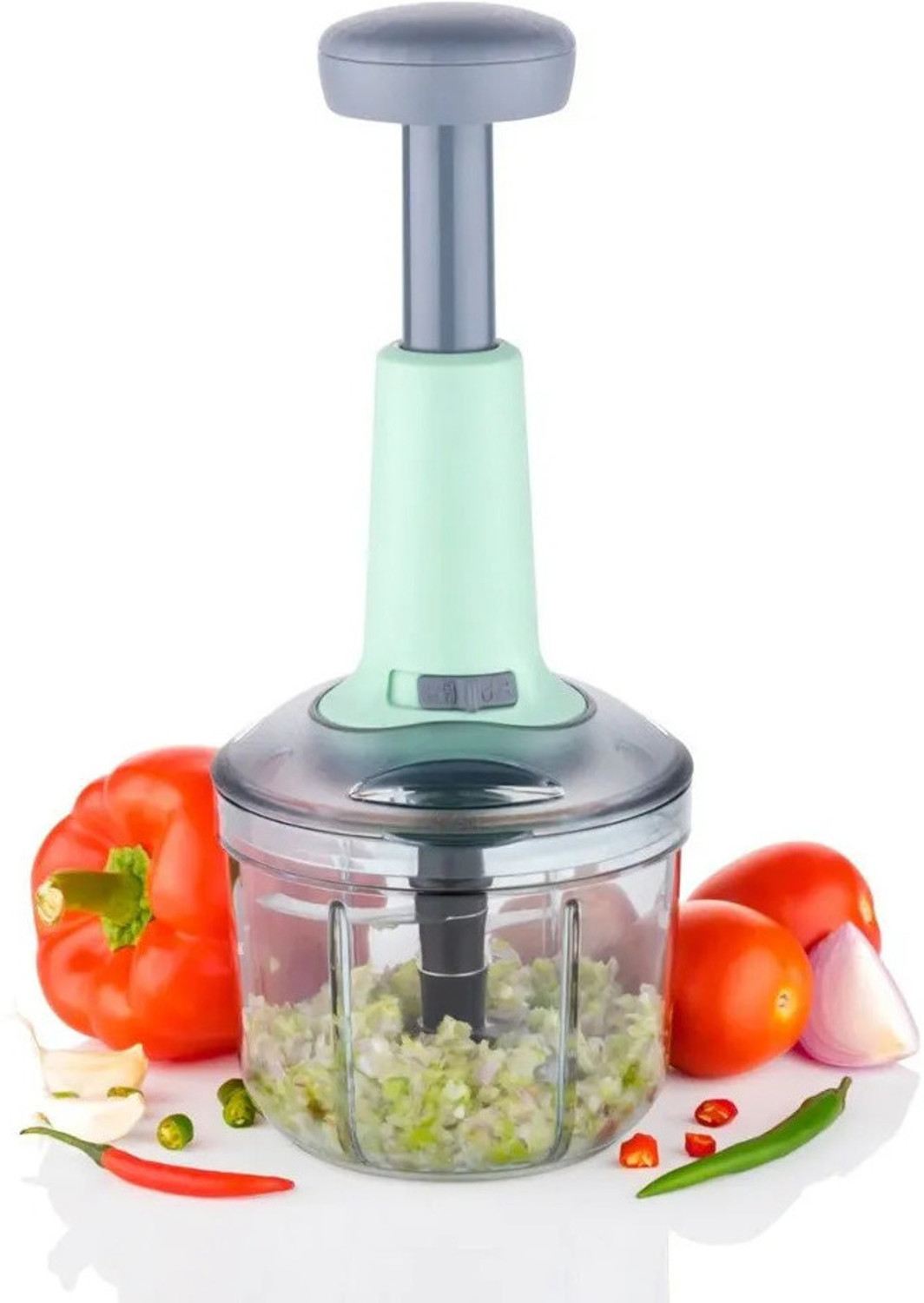 Image of Laksh Premium Quality Vegetable Chopper with 6 Sharp Stainless Steel Blades - Vegetable & Fruit Chopper (1 Chopper)