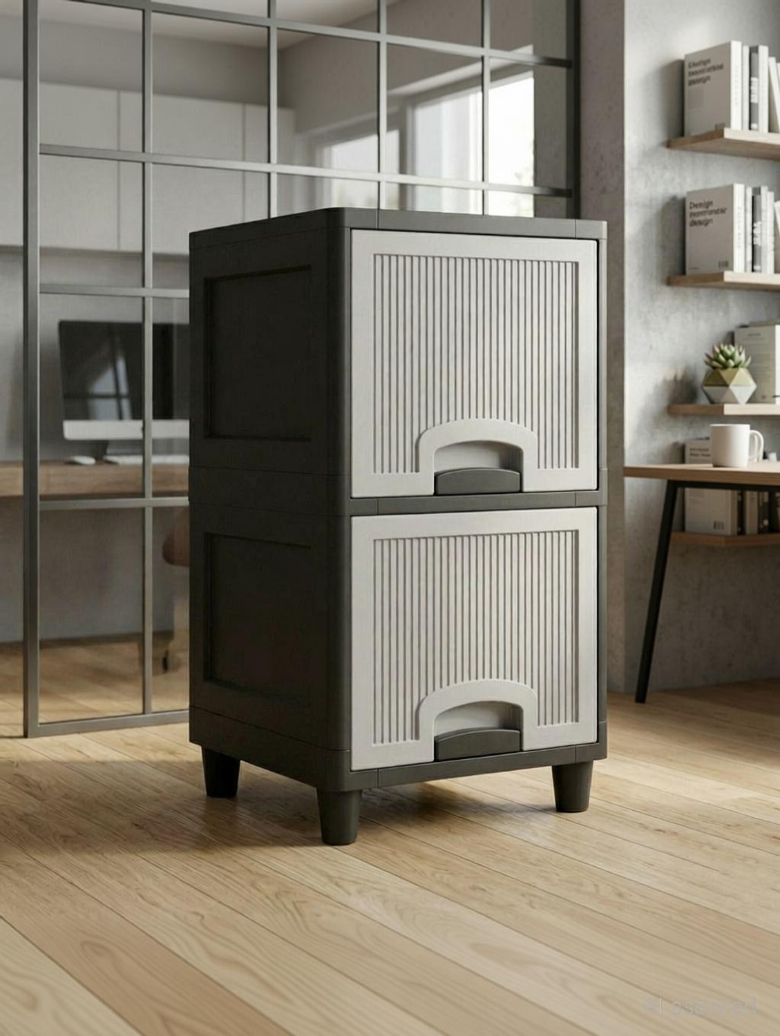 Image of MAXTID 6 Layer White Organizer Cabinet for Bathroom & Utility Drawer Divider (Plastic)