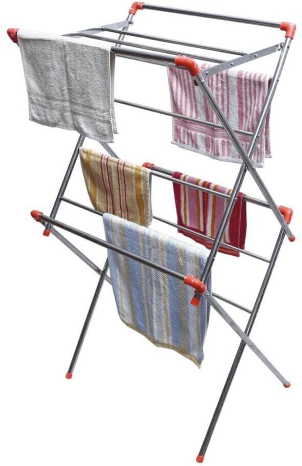 Image of FAVOUR Steel, Aluminium Floor Cloth Dryer Stand LUX-ZZ001 (3 Tier)