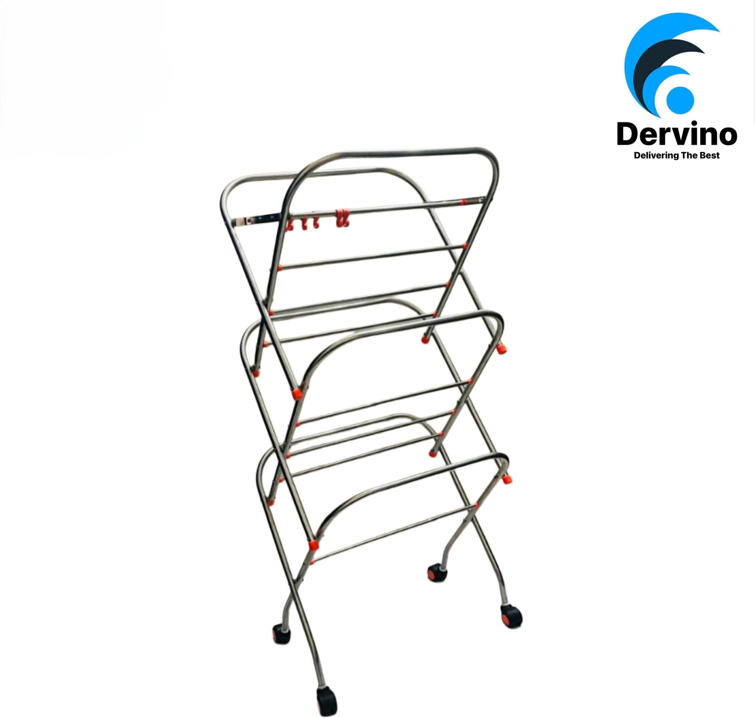 Image of FAVOUR Steel, Aluminium Floor Cloth Dryer Stand LUX-ZZ001 (3 Tier)