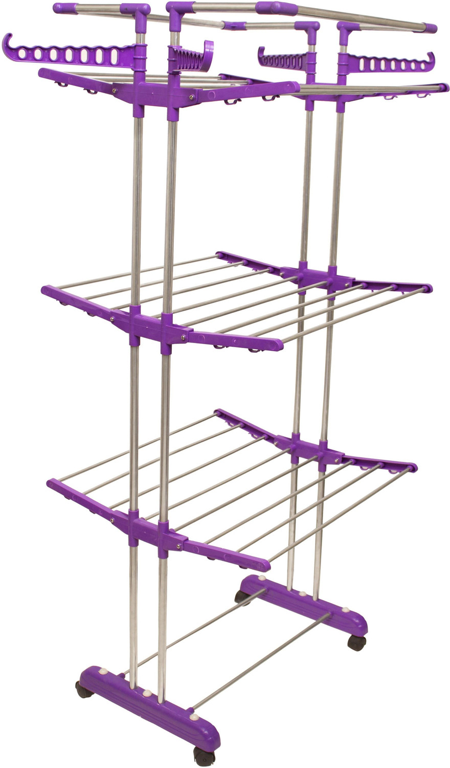 Image of FAVOUR Steel, Aluminium Floor Cloth Dryer Stand LUX-ZZ001 (3 Tier)