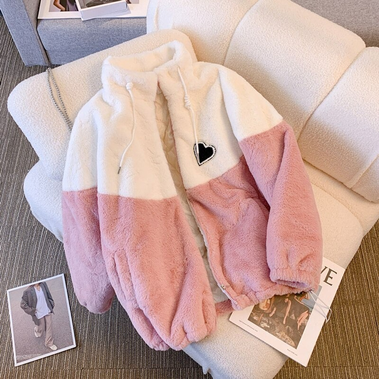 Image of DelQueen Fur Solid Coat For Women