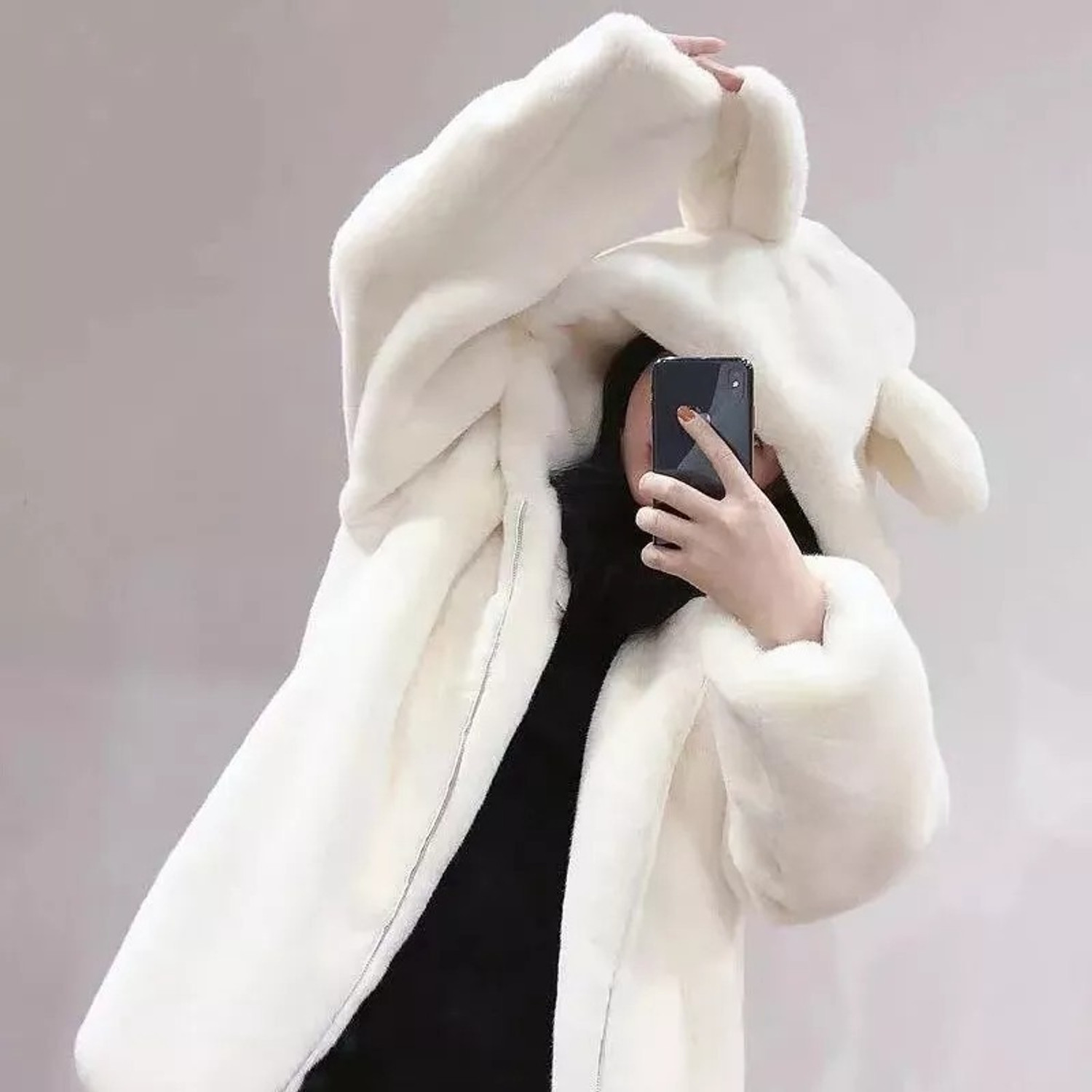 Image of DelQueen Fur Solid Coat For Women