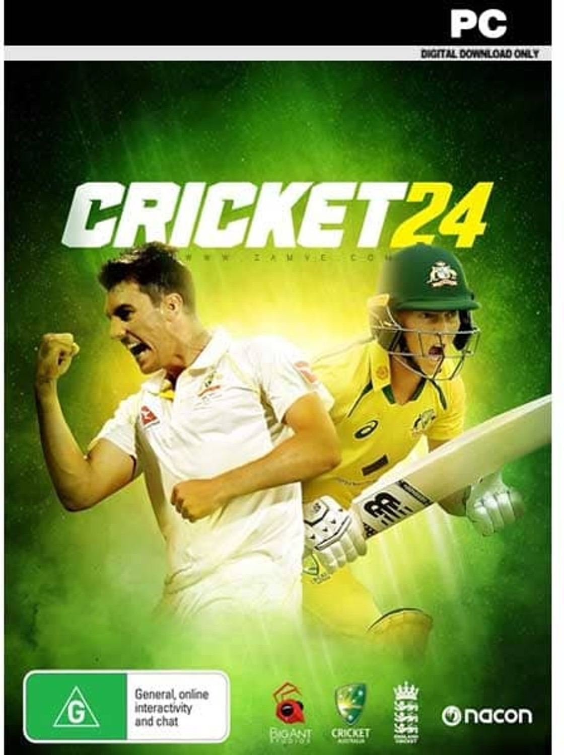 Image of CRICKET 24 PC GAME (OFFICIAL GAME) PC GAME CODE (NO DVD NO CD) Ultimate Edition (Code in the Box - for PC)