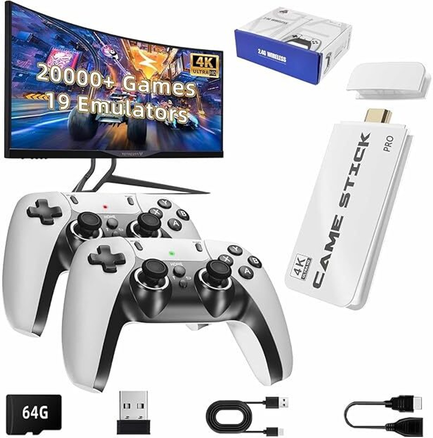 Image of PTCMart PLUG-&-PLAY 8 BIT MINI GAME BOX, FAMILY GAME ENTERTAINMENT BUIT-IN- 342 GAMES 32 GB with contra , mario (Gray)