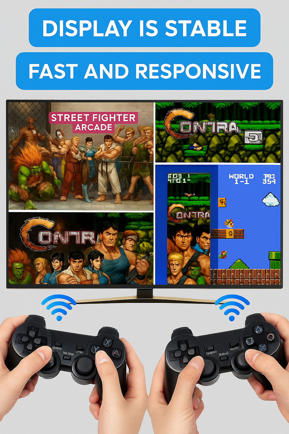 Image of Ax02 Game Stick 4K wireless Console Built-in 15k+ Classic Games HDMI Dual Player 25th Anniversary Edition (Code in the Box - for Switch)