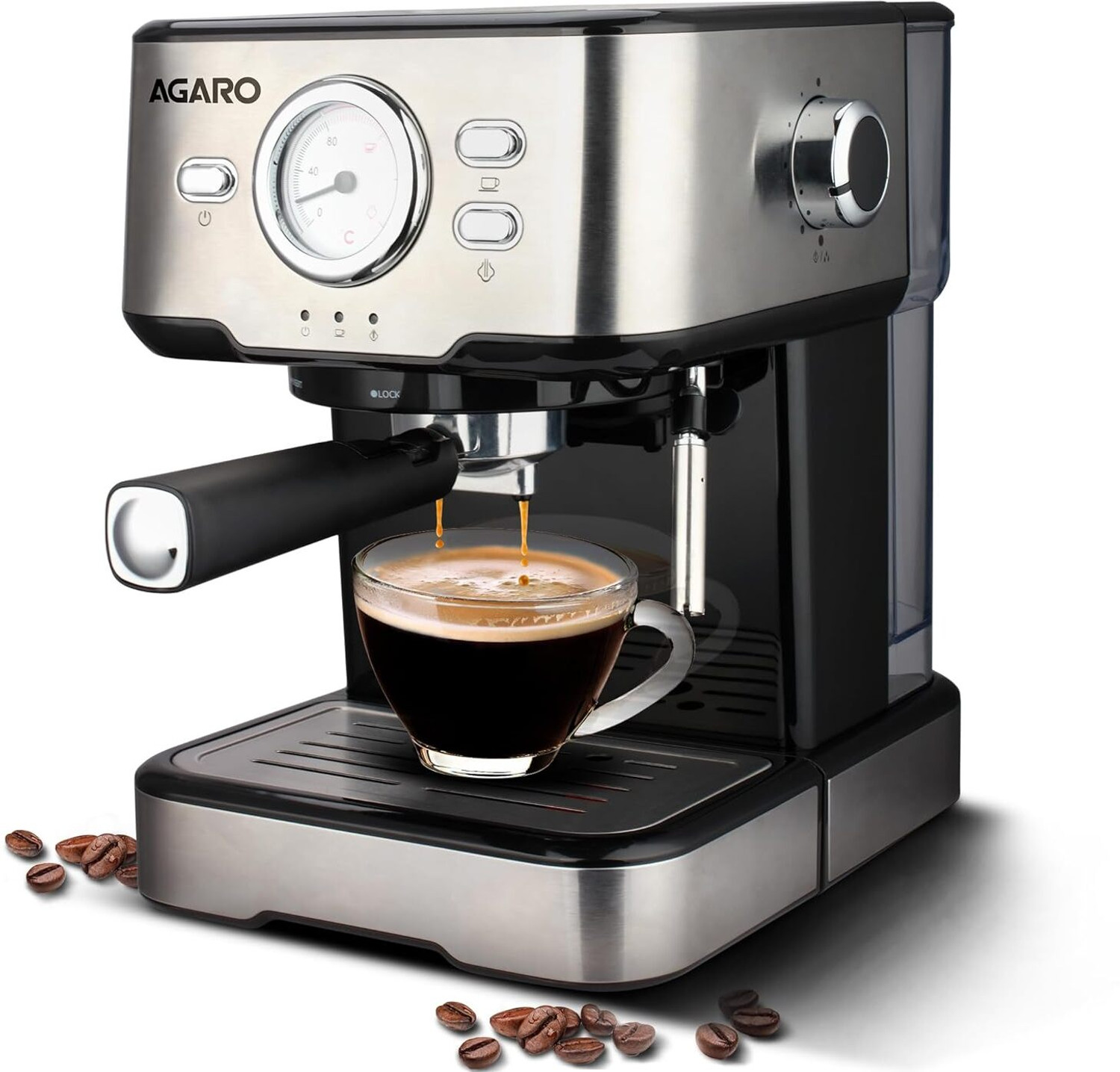 AGARO Imperial Espresso Coffee Maker 15 Bars 6 Cups - Image 1