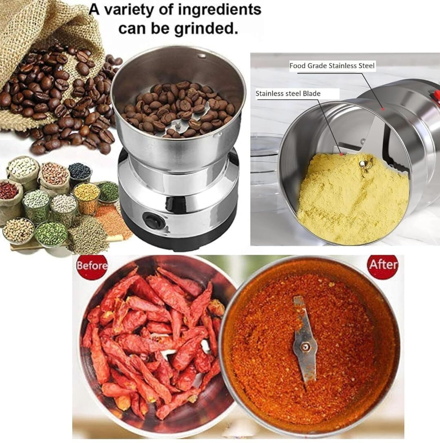 Image of JG CREATION MIXER GRINDER 150 W Mixer Grinder (MIXER GRINDER | 1 Jar | Silver)