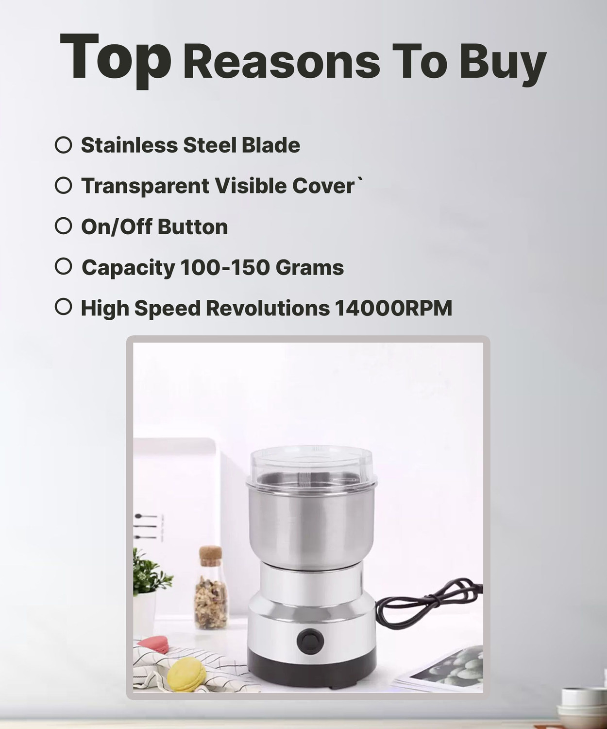 Image of Manasa EEG25 200 W Mixer Grinder (Electric Grinder | 1 Jar | Multicolor)