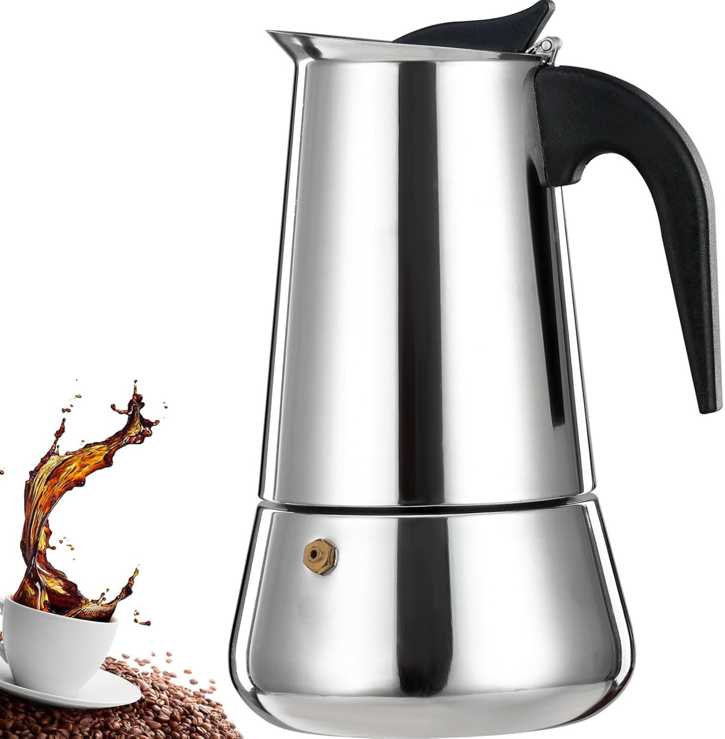 Image of Ubon 3 in 1 Breakfast Maker With Oven Toaster Griller, Coffee Maker, Frying Pan. 4 Cups Coffee Maker (Black)