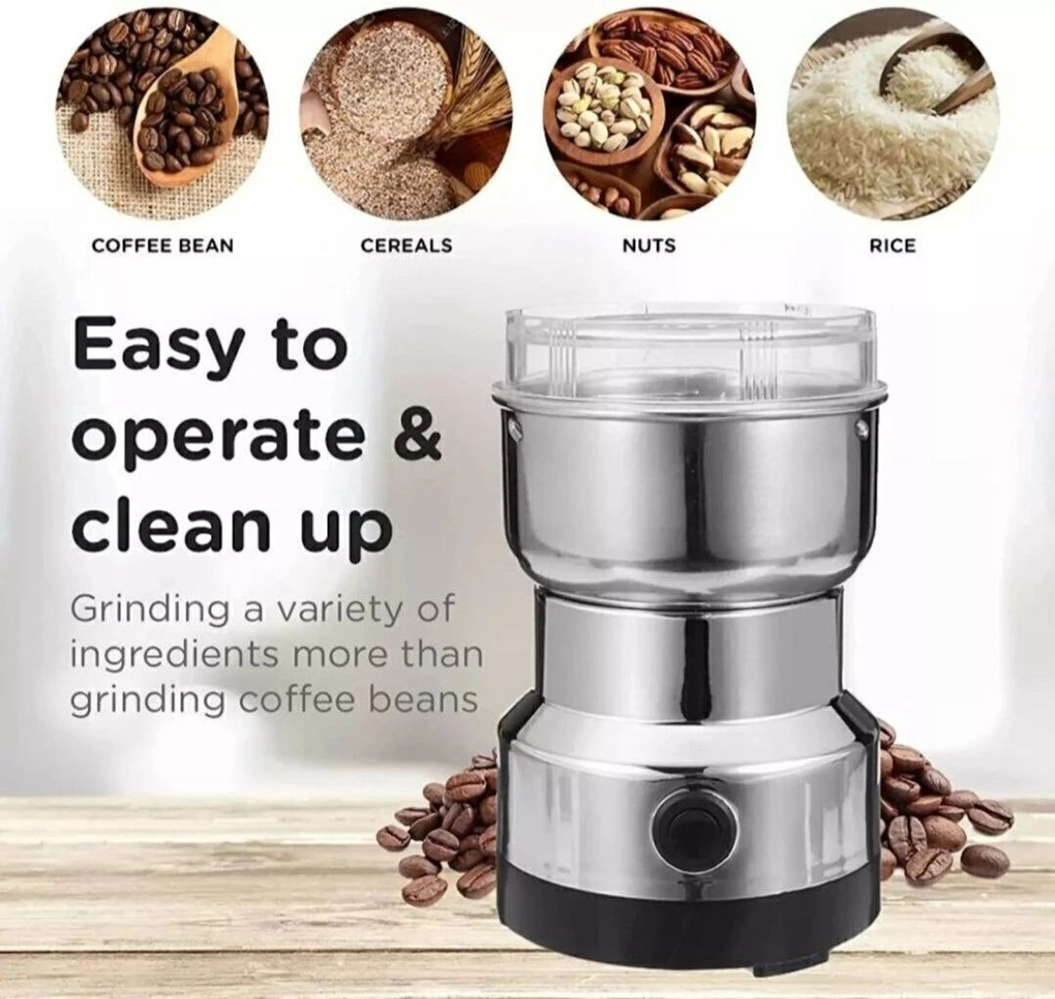Image of Elvara creations Pro 450 W Juicer Mixer Grinder (Portable Grinder, USB Rechargeable Mini Grinder, Electric Grinder for mix 22 | 1 Jar | Silver)