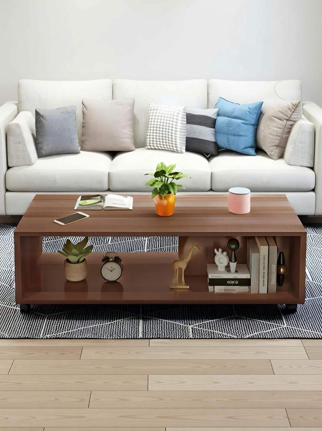 Image of matterhorn Engineered Wood Coffee Table (Finish Color - BROWN, DIY(Do-It-Yourself))