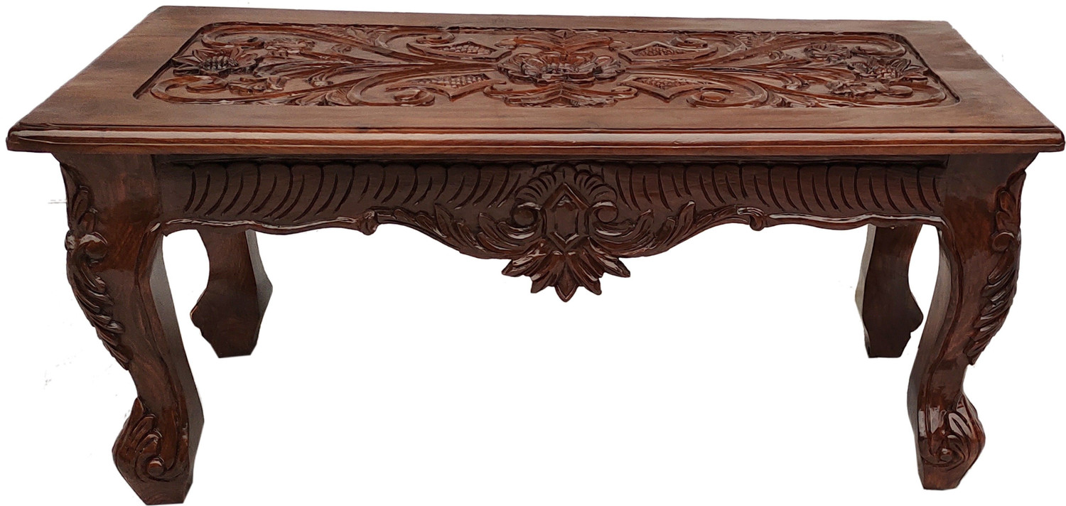 Image of SHIVRUDRA BEST BUDGET TEA TABLE | TEAPOY | BUDGET FRIENDLY DESIGN Wood Coffee Table Solid Wood Coffee Table (Finish Color - WOODEN, Pre-assembled)
