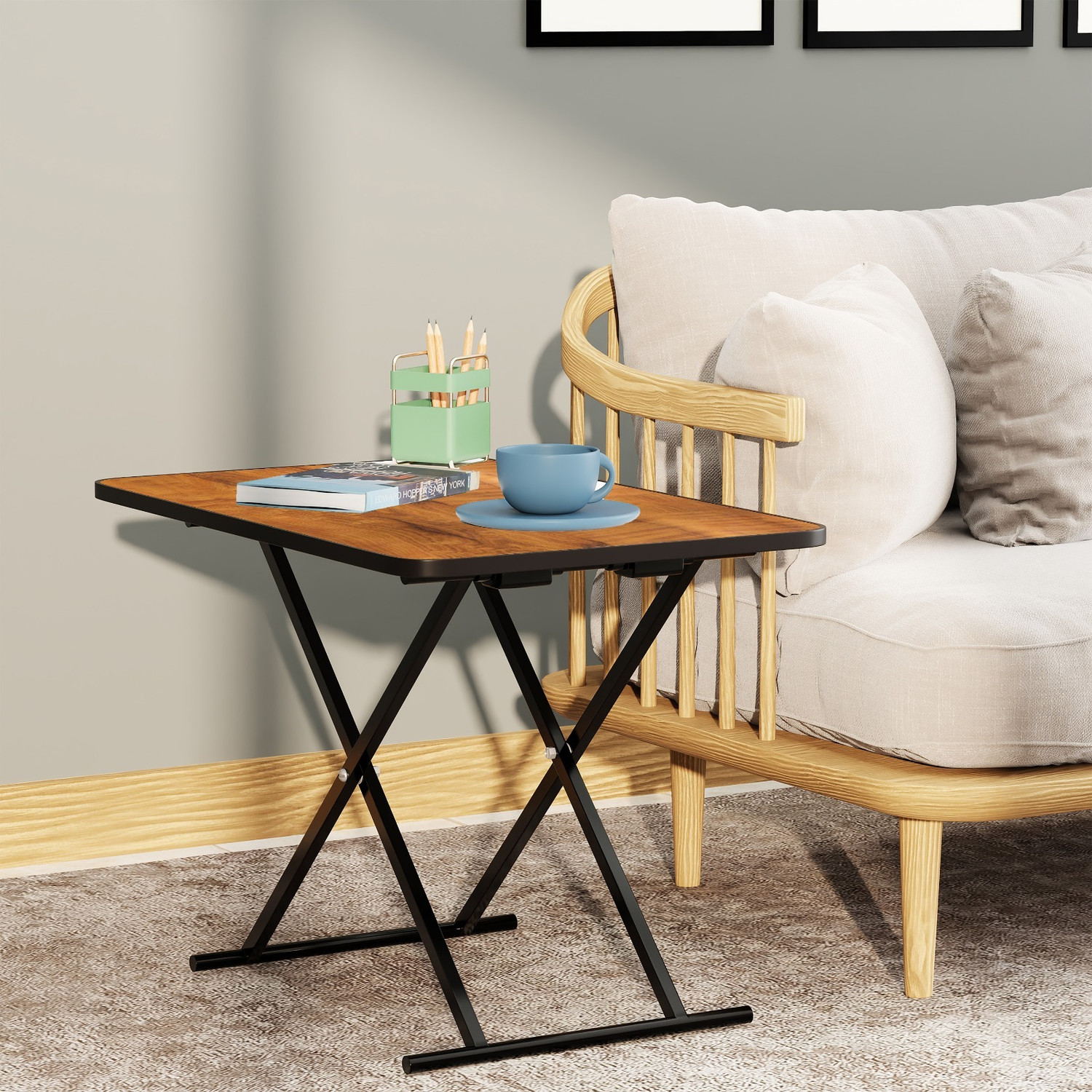Image of SHIVRUDRA BEST BUDGET TEA TABLE | TEAPOY | BUDGET FRIENDLY DESIGN Wood Coffee Table Solid Wood Coffee Table (Finish Color - WOODEN, Pre-assembled)