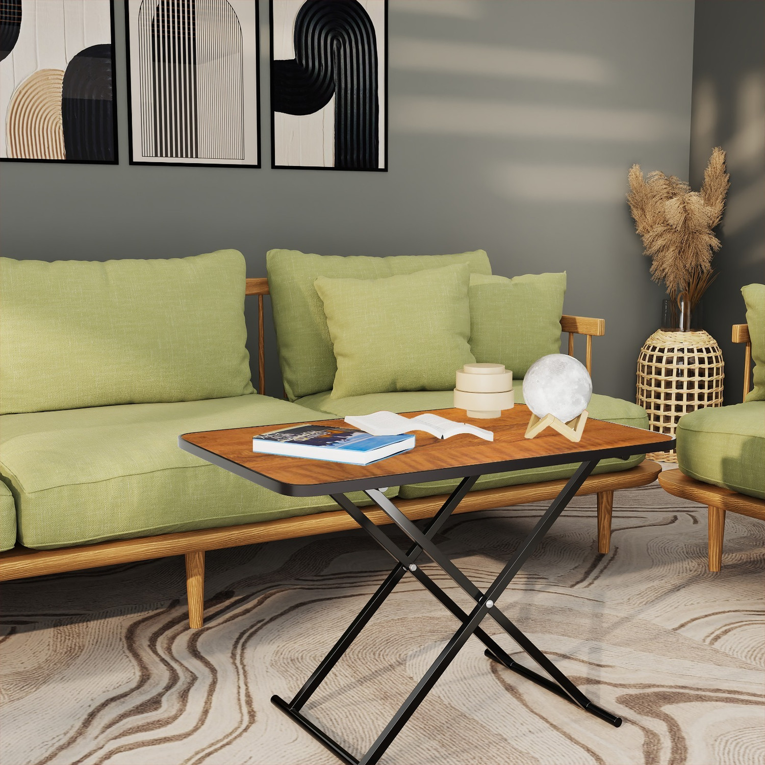Image of SHIVRUDRA BEST BUDGET TEA TABLE | TEAPOY | BUDGET FRIENDLY DESIGN Wood Coffee Table Solid Wood Coffee Table (Finish Color - WOODEN, Pre-assembled)