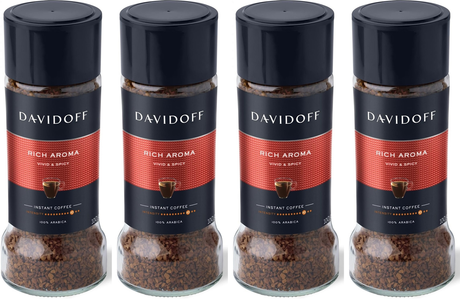 Image of Davidoff Rich Aroma Instant Coffee 100% Arabica,100g x Pack of 4 Instant Coffee (4 x 100 g)