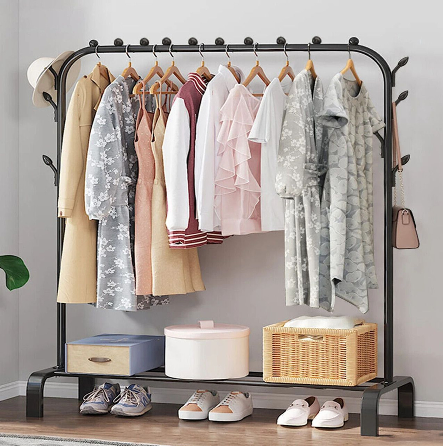 Image of Sorath Plastic Foldable and Stackable Closet Drawer Organizer for Clothes (Pack of 6) PVC Collapsible Wardrobe (Finish Color - Grey, DIY(Do-It-Yourself))