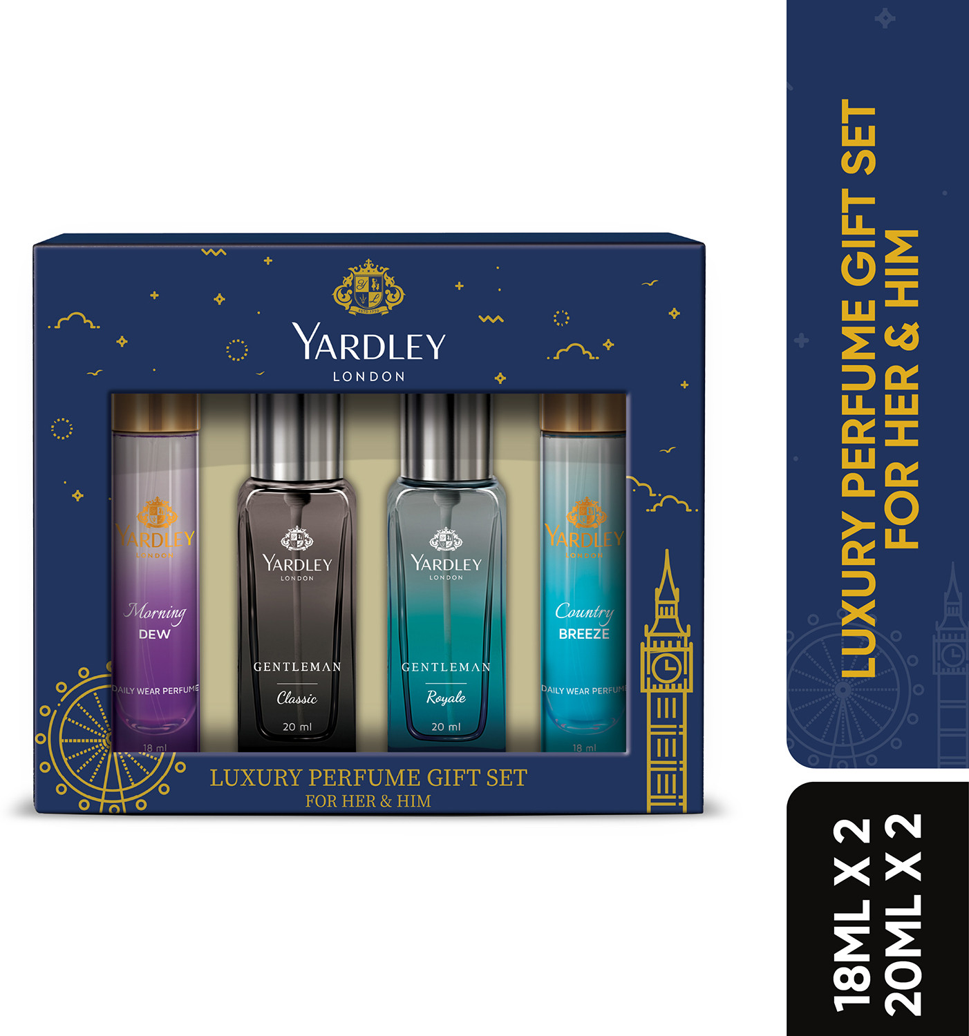 Yardley London Luxury Perfume Gift Set for Her & Him