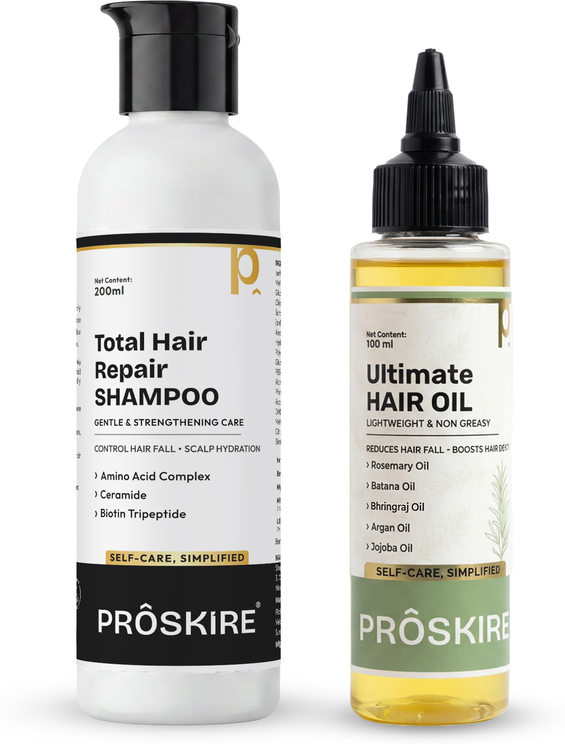 Proskire Total Hair Repair Shampoo & Hair Oil Combo - Image 1
