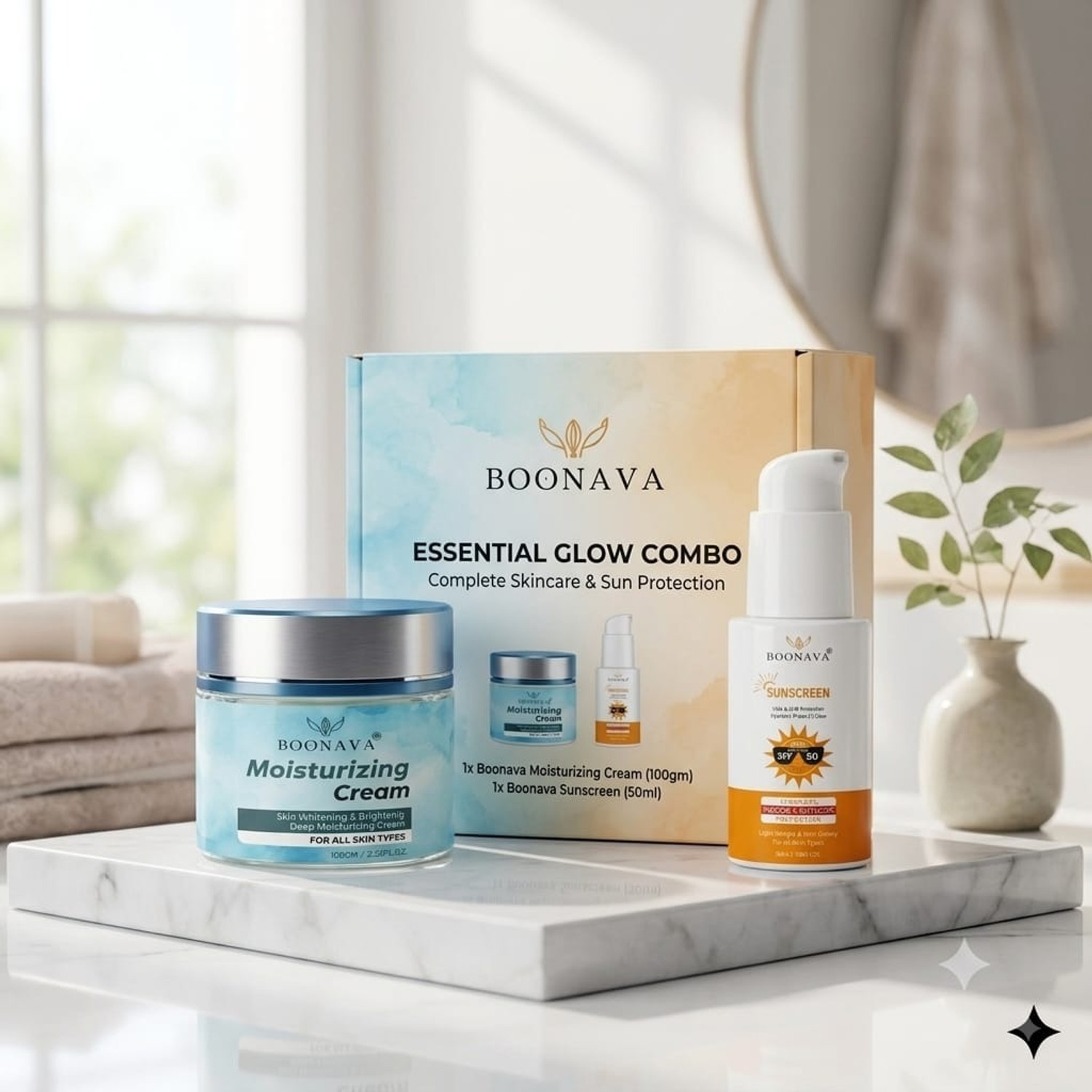 Image of NutriGlow Gold Kesar Facial Kit (60g), Gold Kesar Face Wash (65ml), Natural Radiance (2 Items in the set)