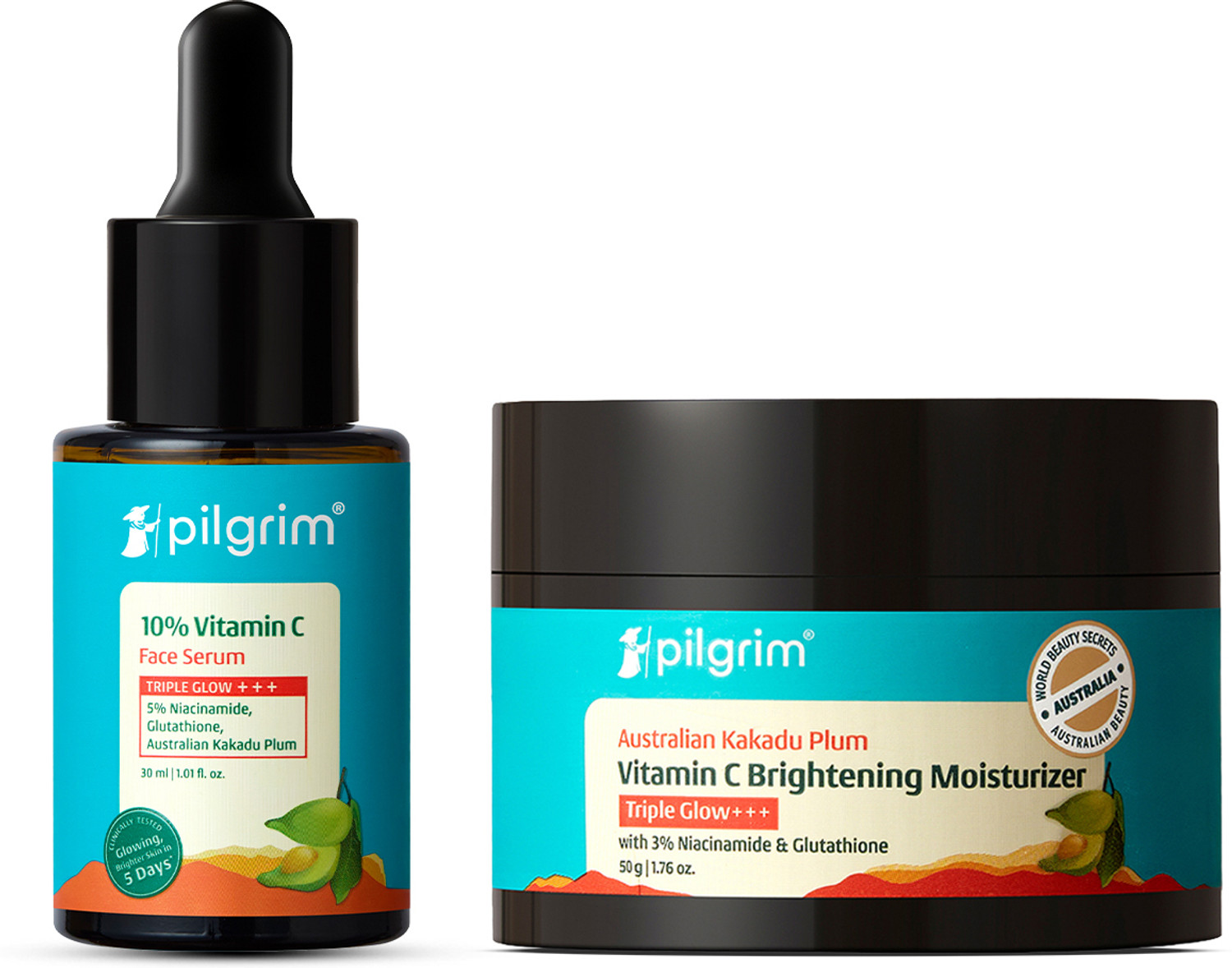 Pilgrim 10% Vitamin C Serum 30ml + 10% Vitamin C Moisturizer 50g Combo - Image 6