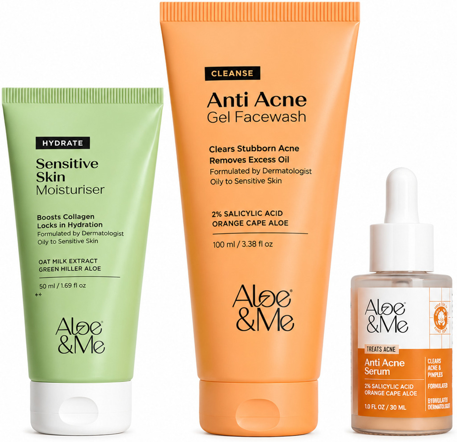 aloe&me 3-Step Anti Acne Kit - Image 1