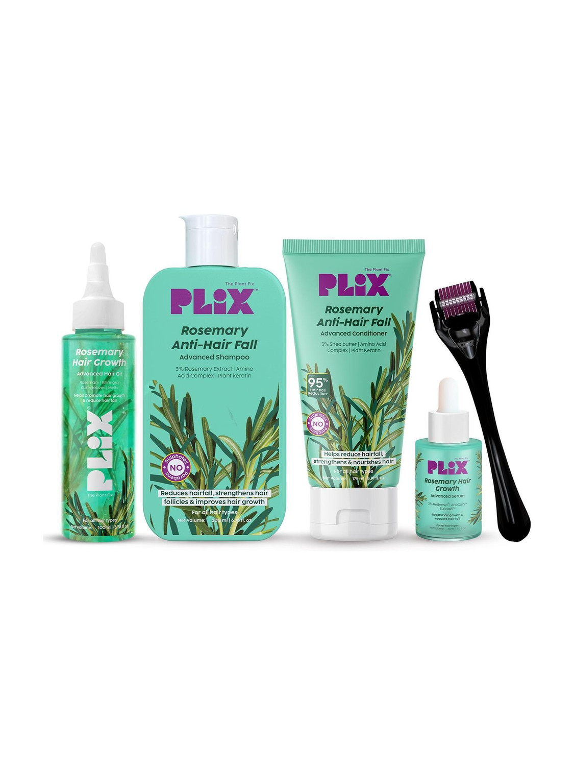 The Plant Fix Plix Rosemary Anti- Hairfall 5-in-1 Kit | Helps Strengthen Hair & Reduce Hair Fall (5 Items in the set) - Image 1