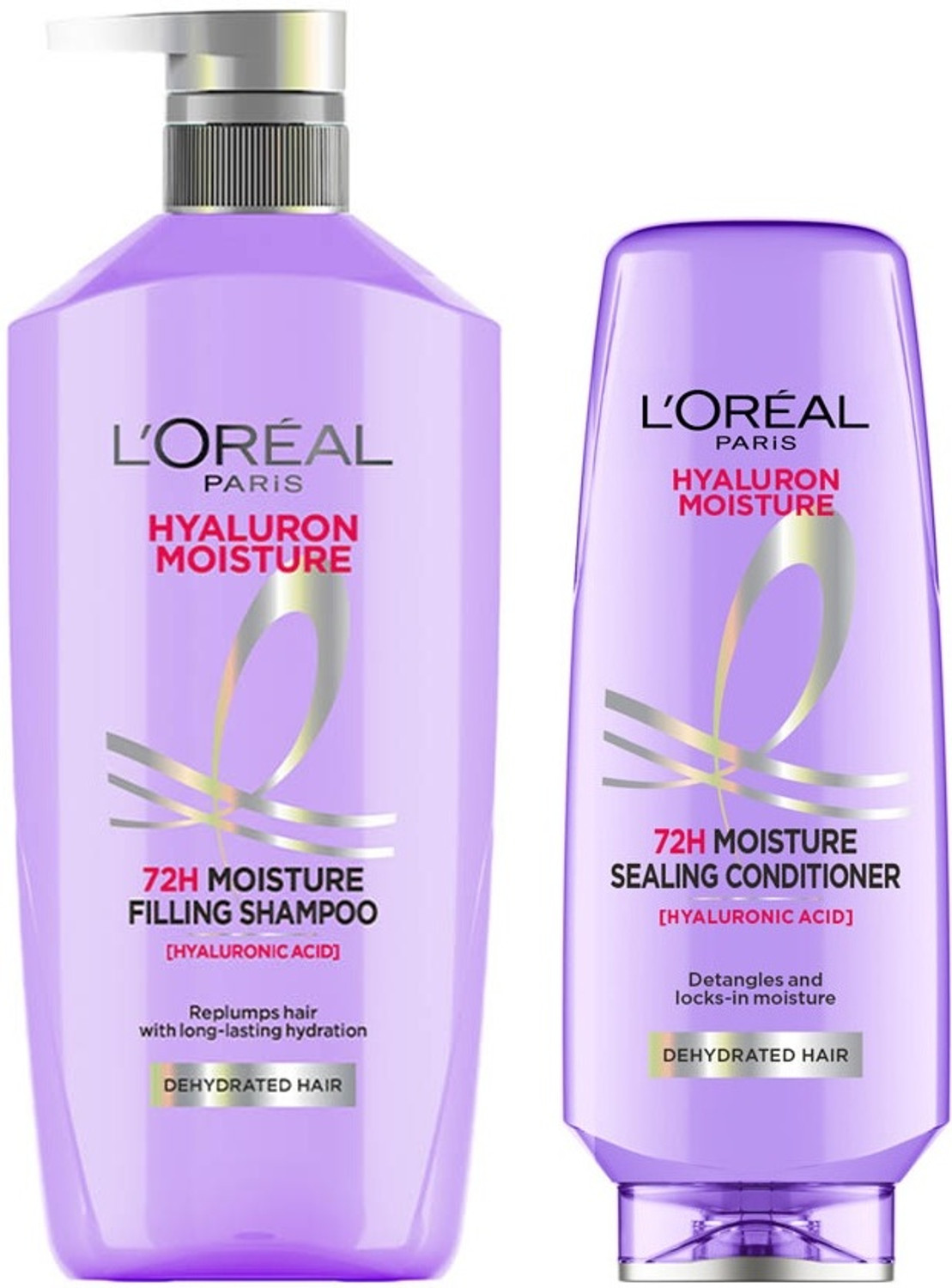 L'Oréal Paris Moisture Shampoo 650ml + Conditioner 175ml Combo - Image 1