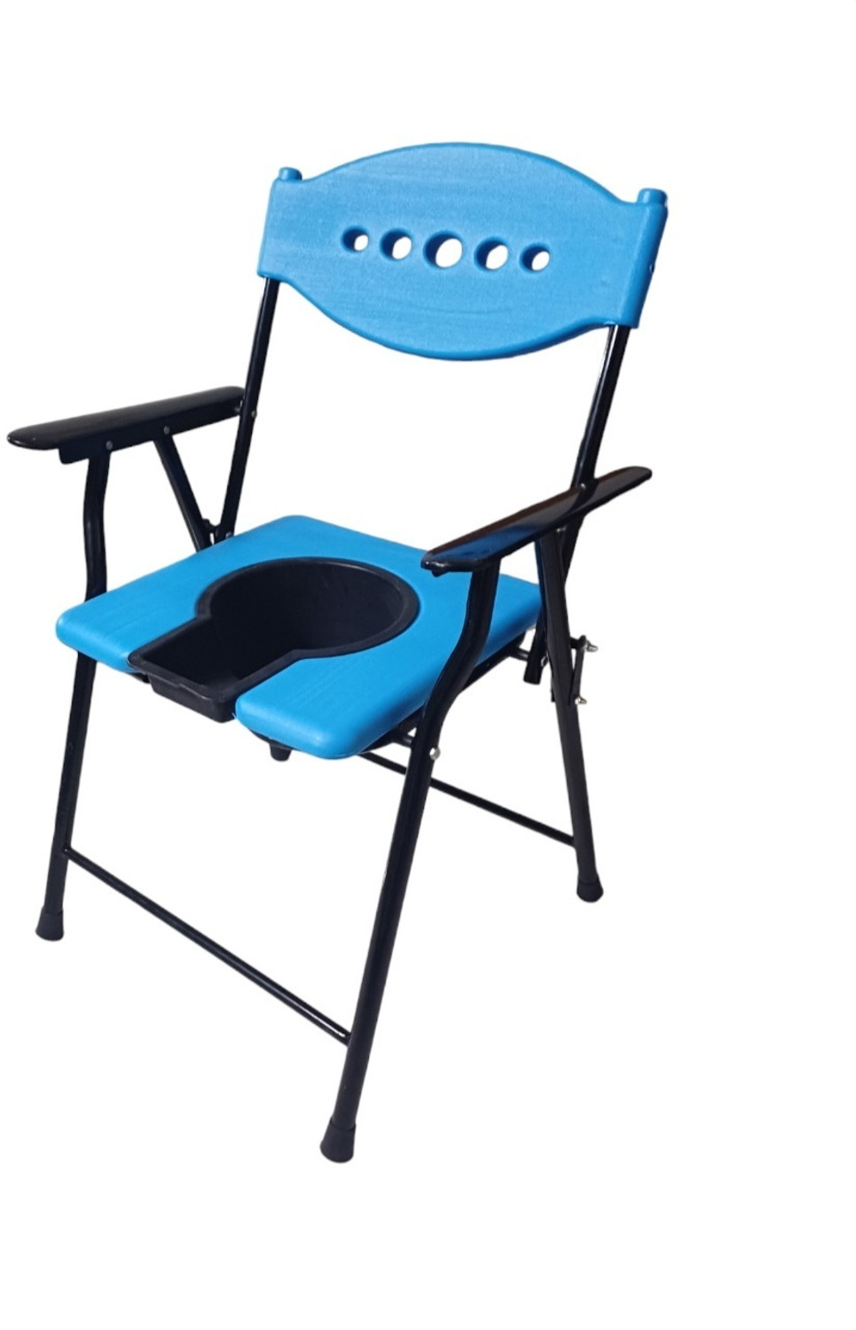 Image of REWELL Indian to Western Convertor Toilet Chair | For Adults | Portable Commode Shower Chair (Grey)