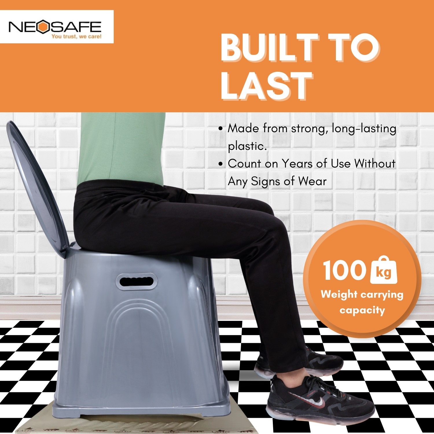 Image of REWELL Indian to Western Convertor Toilet Chair | For Adults | Portable Commode Shower Chair (Grey)