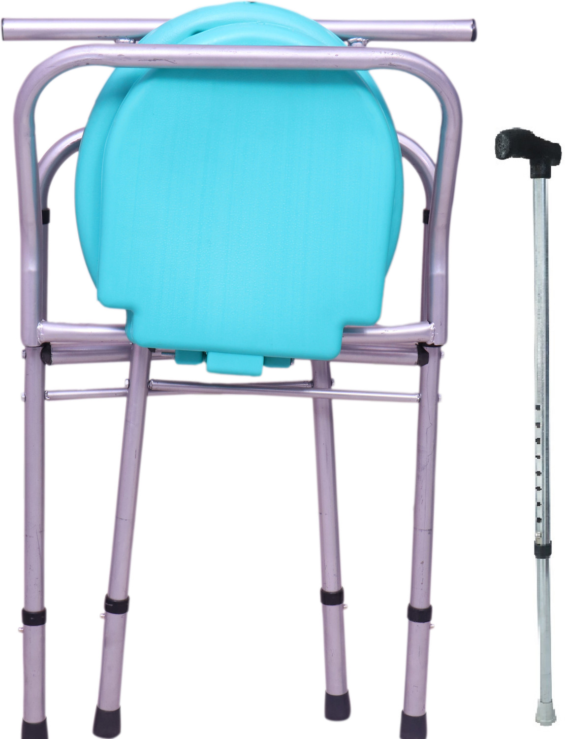 Image of coredeal Commode Chair for unisex /ADULT Comfortable Safe chair Commode Chair (Green, Silver)