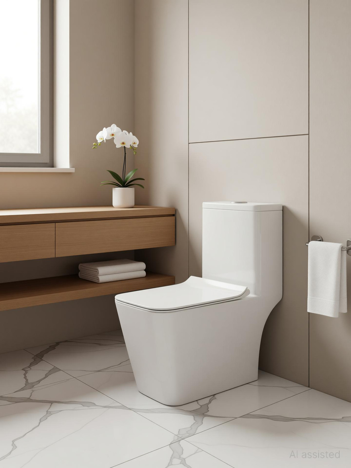 Image of Bleu Bathware Fantom / S Trap 22cm Floor Mount / Rimless / 5D Swirl Siphonic Silent Flush / EWC / Toilet / Western Commode (Super White - High Glossy)