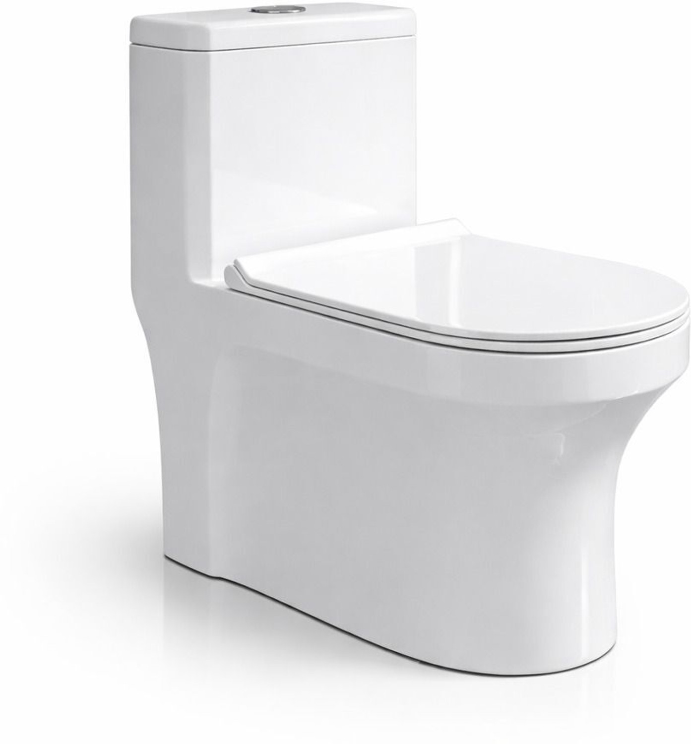 Image of Bleu Bathware Fantom / S Trap 22cm Floor Mount / Rimless / 5D Swirl Siphonic Silent Flush / EWC / Toilet / Western Commode (Super White - High Glossy)