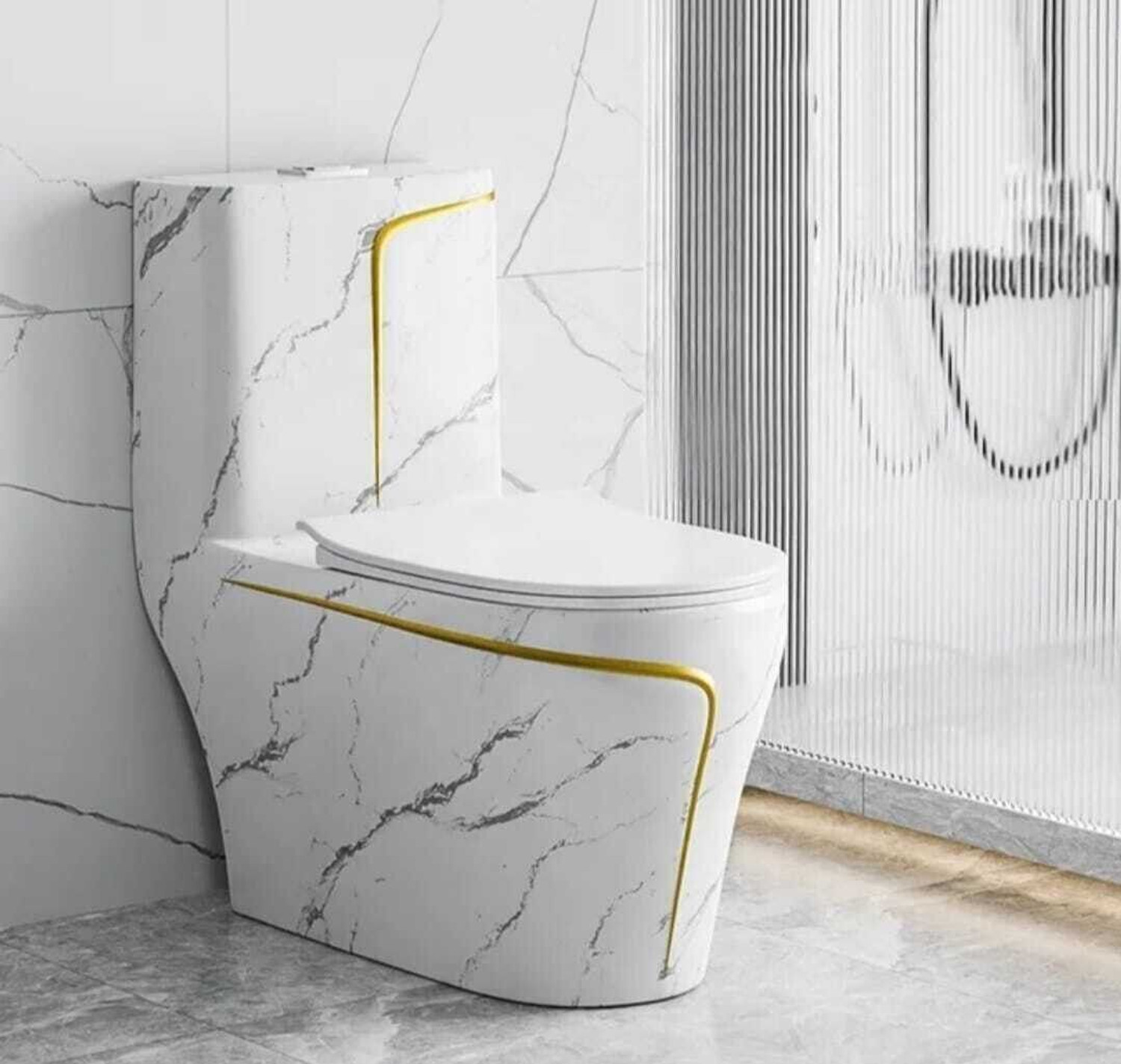 Image of Givmore LUXURY SMART TOILET WITH REM OTE CONTROL (H870-700x410x440mm) H870 Western Commode (White)