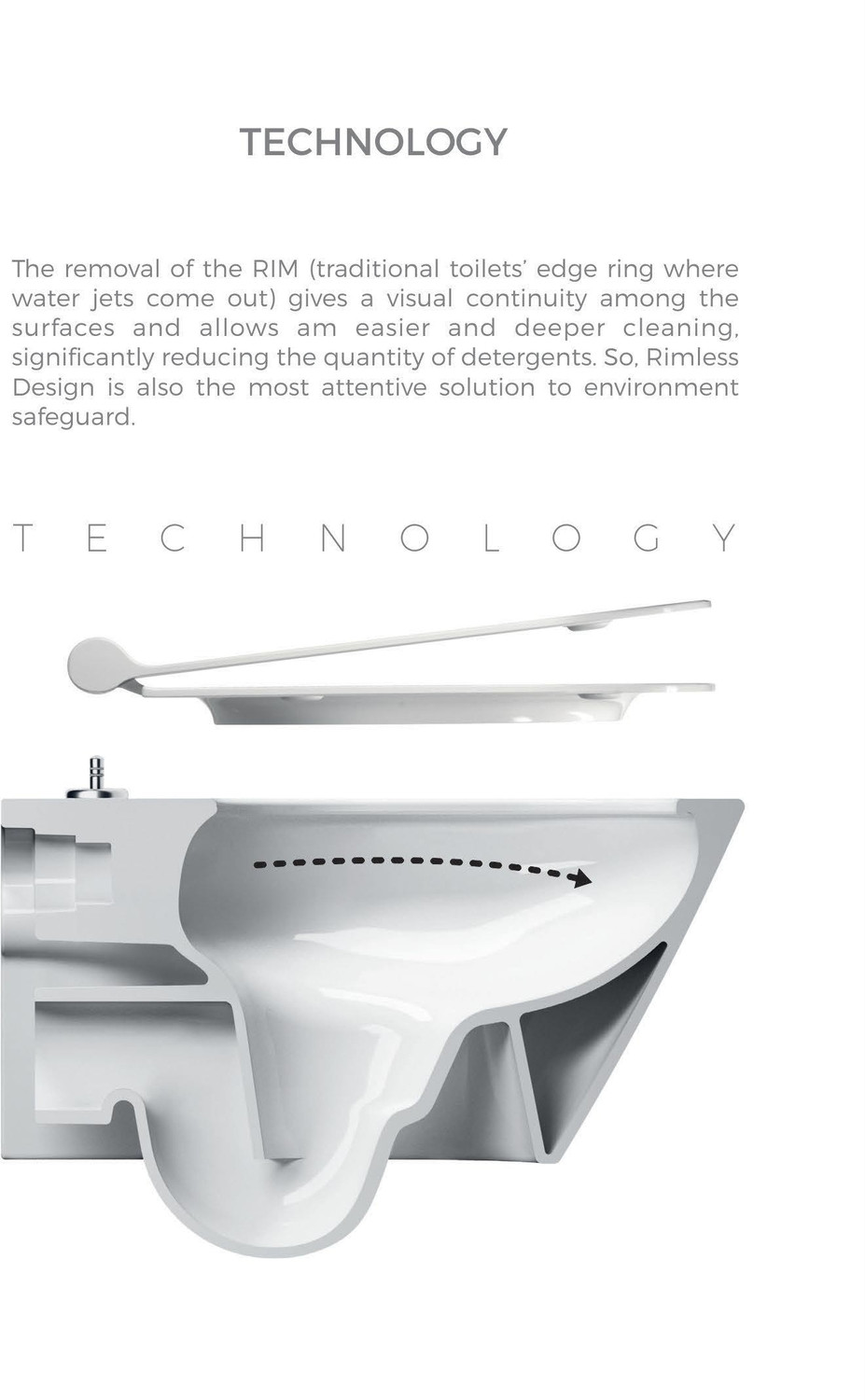 Image of Bleu Bathware Fantom / S Trap 22cm Floor Mount / Rimless / 5D Swirl Siphonic Silent Flush / EWC / Toilet / Western Commode (Super White - High Glossy)