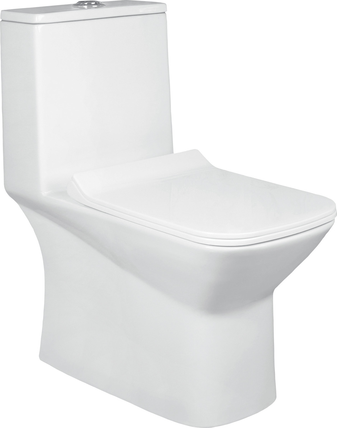 Image of Bleu Bathware Fantom / S Trap 22cm Floor Mount / Rimless / 5D Swirl Siphonic Silent Flush / EWC / Toilet / Western Commode (Super White - High Glossy)