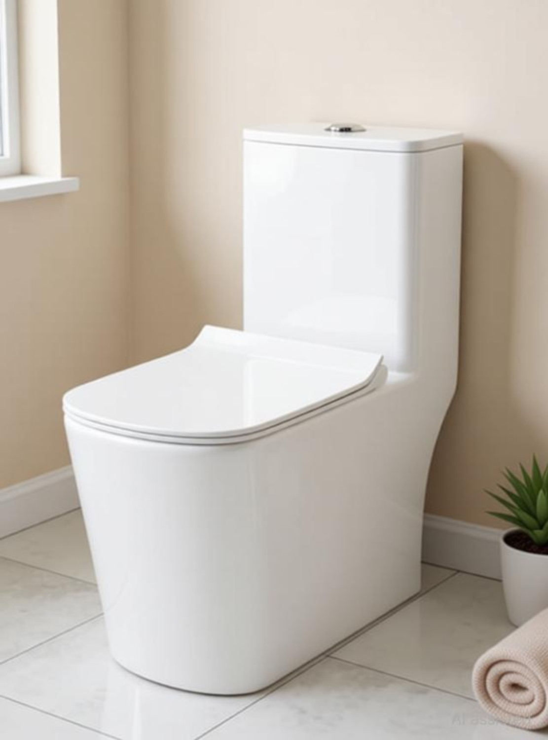 Image of Bleu Bathware Fantom / S Trap 22cm Floor Mount / Rimless / 5D Swirl Siphonic Silent Flush / EWC / Toilet / Western Commode (Super White - High Glossy)