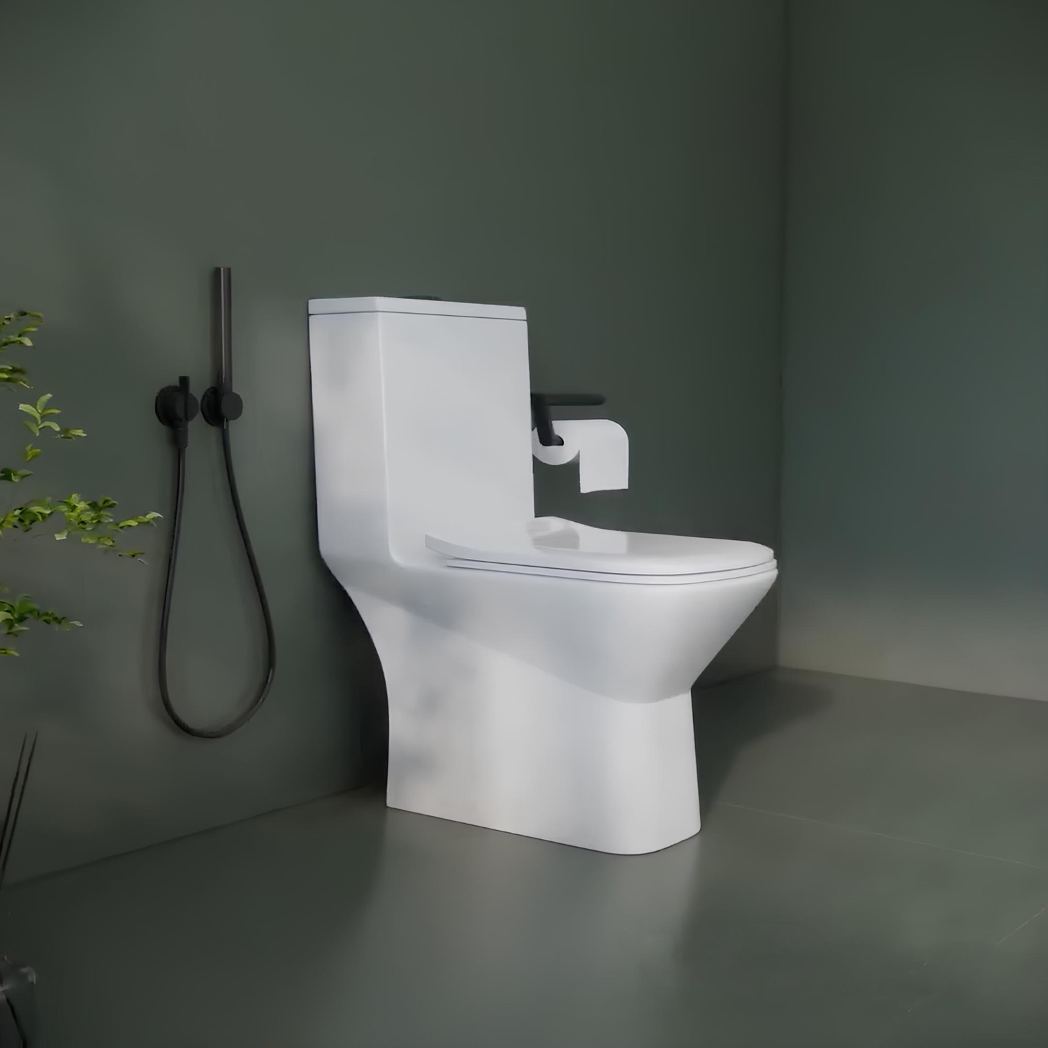 Image of Bleu Bathware Fantom / S Trap 22cm Floor Mount / Rimless / 5D Swirl Siphonic Silent Flush / EWC / Toilet / Western Commode (Super White - High Glossy)