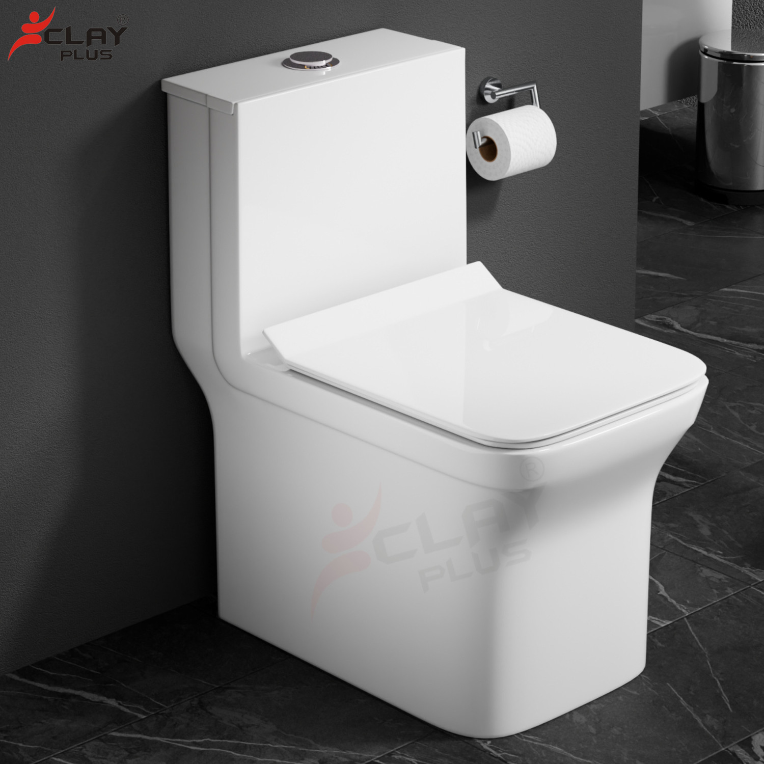 Image of Bleu Bathware Fantom / S Trap 22cm Floor Mount / Rimless / 5D Swirl Siphonic Silent Flush / EWC / Toilet / Western Commode (Super White - High Glossy)