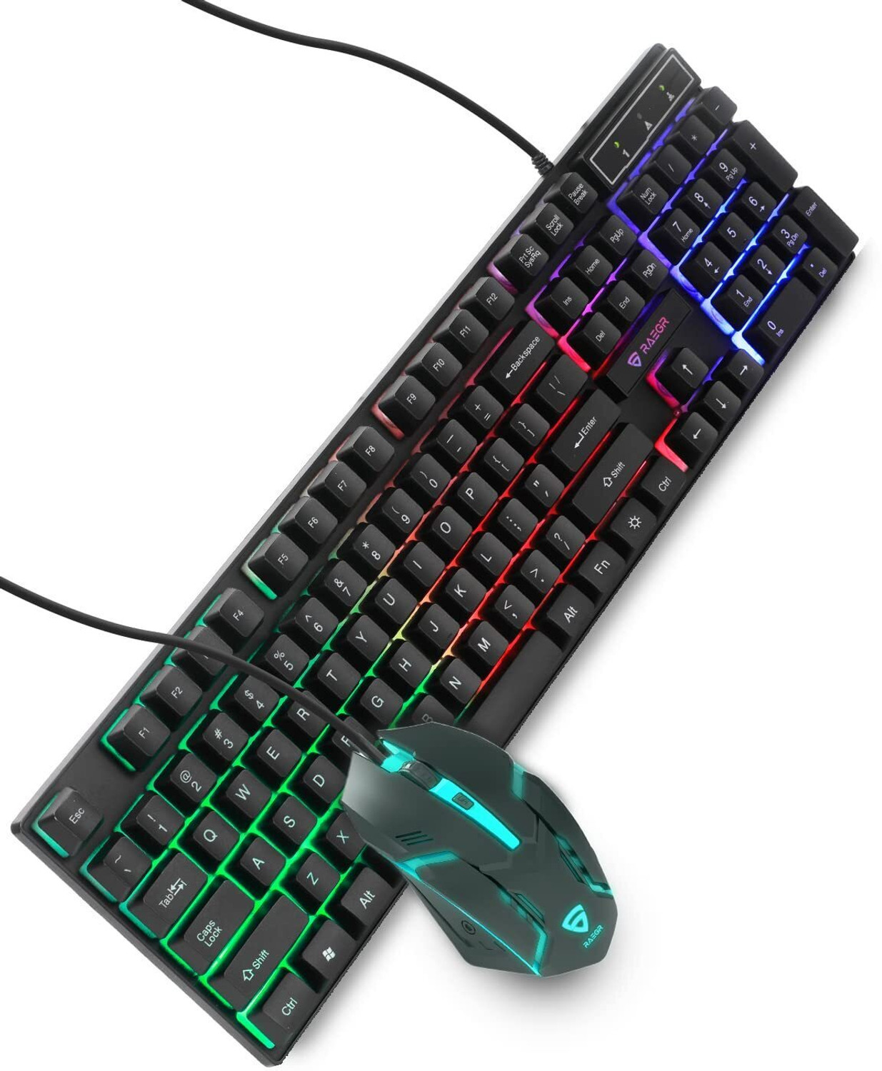 RAEGR RapidGear X30 Wired Rainbow Backlight Keyboard - Image 1