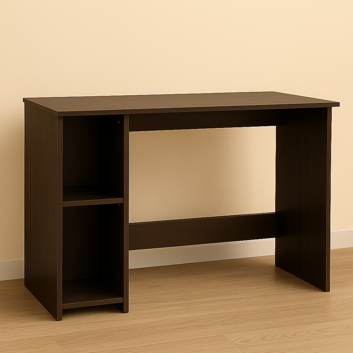 Image of PEDPIX Compact Computer Desk for Home Office | Modern Study & Work Table with Storage Engineered Wood Computer Desk (L-shaped, Finish Color - Black, DIY(Do-It-Yourself))